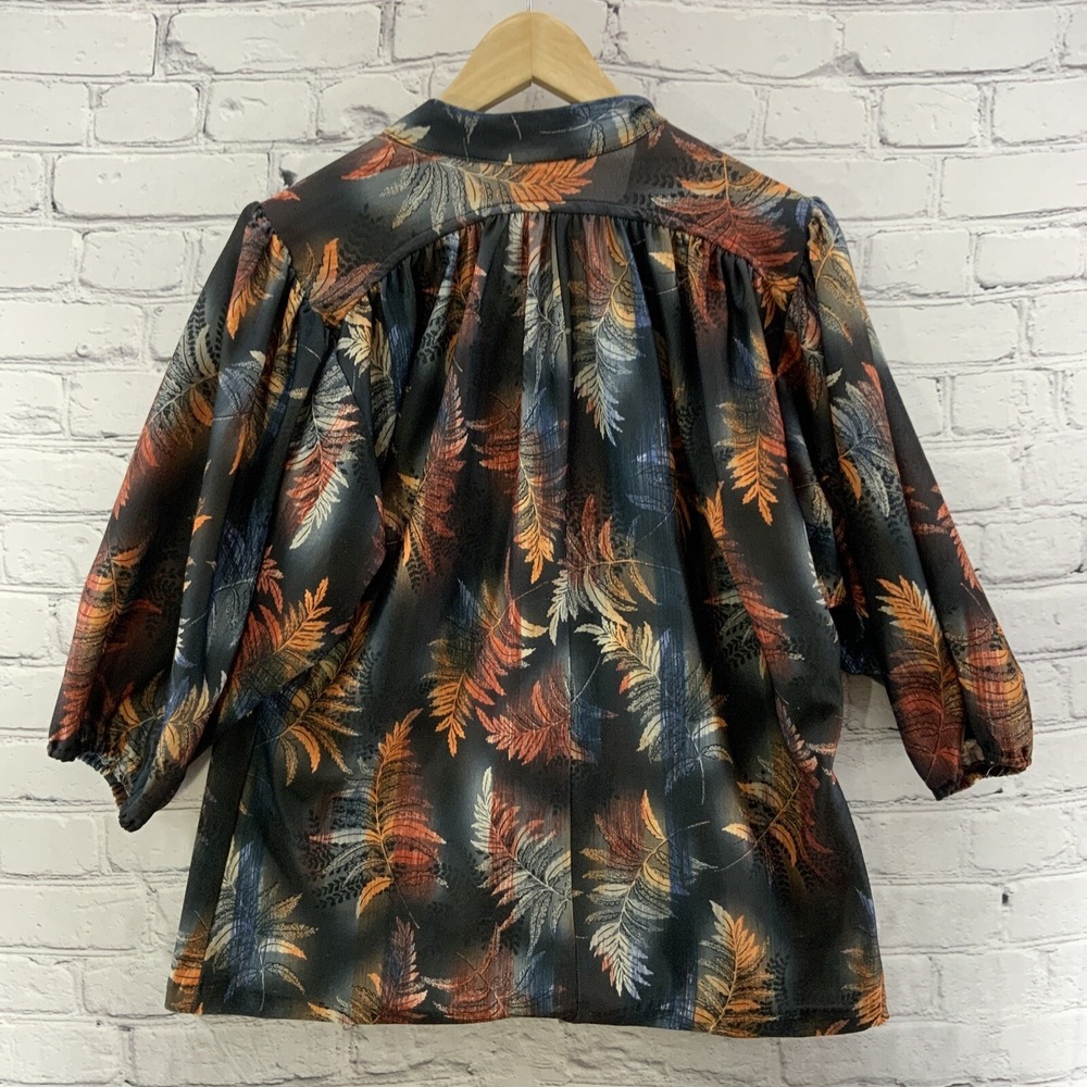 Jaylan Of California Blouse Womens Multicolored Foliage Print Vintage - Picture 4 of 8